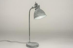 Stolní industriální šedá lampa Vintage Beton (Greyhound)
