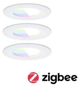 P 92449 LED vestavné svítidlo Nova Coin IP44 kruhové 78mm RGBW+ 3x6W 230V bílá mat hliník - PAULMANN