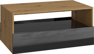Konferenční stolek REBEL Dub artisan + černý lesk