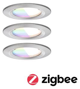 P 92450 LED vestavné svítidlo Nova Coin IP44 kruhové 78mm RGBW+ 3x6W 230V kov kartáčovaný hliník - PAULMANN