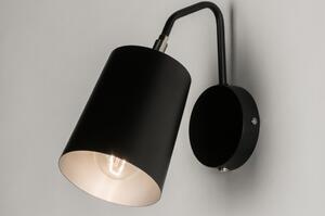 Nástěnné černé svítidlo Tommaso Nero (Skandinávský design, s kabelem a vypínačem, nastavitelné)