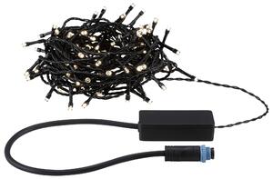 P 94641 Plug & Shine LED světelný řetěz Yuna teplá bílá 12,4m IP44 2,5W černá - PAULMANN
