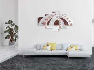 Obraz - 3D oblouky s květy (125x70 cm)