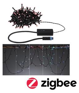 P 94643 Plug & Shine LED světelný řetěz Yuna RGB 12,4m IP44 5W černá - PAULMANN