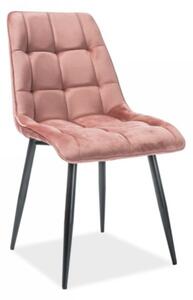 Jídelní židle Chic Velvet růžová