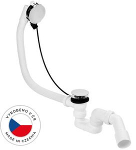Vanová souprava ovládaná bovdenem s napouštěním - SLIM - sifon DN40/50 - zátka 72mm - chrom - 61cm