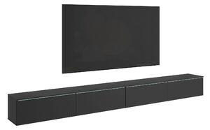NÍZKÁ KOMODA, černá, 300/32/33 cm P & B - Černé komody, Online Only