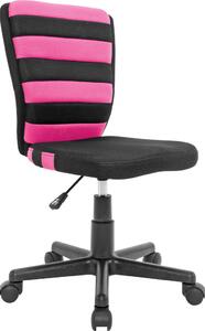 OTOČNÁ ŽIDLE PRO MLADÉ, síťovina, černá, pink Carryhome - Dětské otočné židle