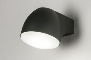 Nástěnné černé venkovní LED svítidlo De Ville Plus (LMD)