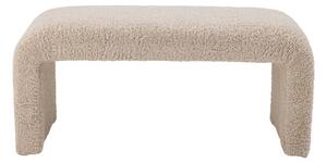 Krémová lavice z textilie bouclé Bobbie – Bloomingville