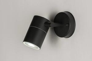 Nástěnné bodové venkovní LED svítidlo Aterio Black Plus (Venkovní svítidlo na fasádu, naklápěcí, patice GU10, IP44)