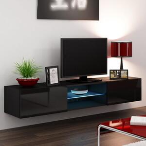 Nástěnný TV stolek CAMA VIGO 180 GLASS Provedení: Černá/černý lesk