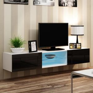 Nástěnný TV stolek CAMA VIGO 180 GLASS Barva: bílá/černá