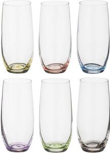 BOHEMIA RAINBOW SKLENICE NA VODU 350 ML SADA 6 KS