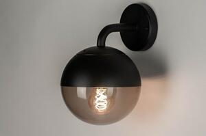 Venkovní kulaté nástěnné LED svítidlo Mona Black Champagne Plus (LMD)