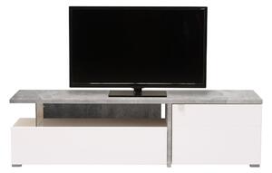 Televizní stolek Drago - beton/bílá