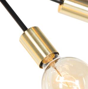 Moderní závěsná lampa černá se zlatými 12 světly - Juul