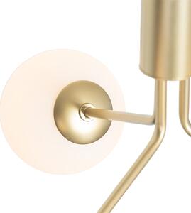 Moderní závěsná lampa zlatá s opálovým sklem 3-světla - Coby