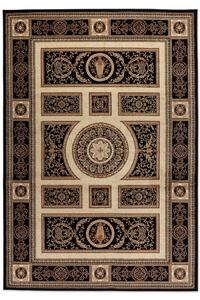 Hanse Home, Kusový koberec Herat 105989 Black Cream, 80x120, černá, chodba / předsíň