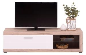 Televizní stolek Ronja - dub šedý/bílá