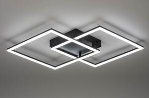 Stropní designové LED svítidlo Dualle Quadra Big Black (Nordtech)