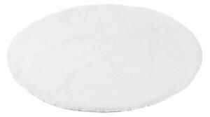 TAPISO Kulatý chlupatý koberec RABBIT PREMIUM - bílý Průměr koberce: 100 cm