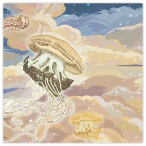 Obraz - Nebeské medůzy (30x30 cm)