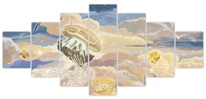 Obraz - Nebeské medůzy (210x100 cm)