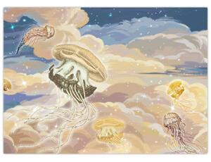 Obraz - Nebeské medůzy (70x50 cm)