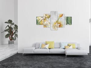 Obraz - Rozkvetlé kaktusy, vintage (125x70 cm)