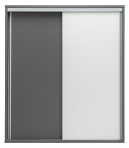 Šatní skříň ZONDA Z09 šedý / bílý lesk
