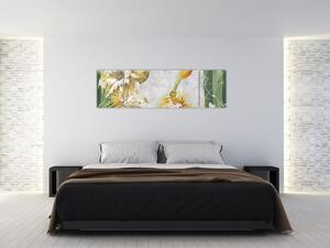 Obraz - Rozkvetlé kaktusy, vintage (170x50 cm)