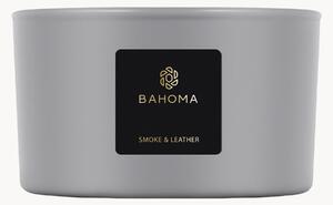 Vonná svíčka se třemi knoty Smoke & Leather (freesie, lipový květ)