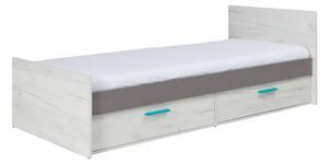 Postel REST R16 dub craft bílá / šedá