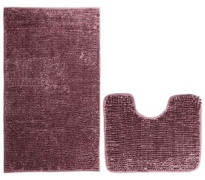 AmeliaHome Sada koupelnových předložek Bati vínová, 2 ks 50 x 80 cm, 40 x 50 cm