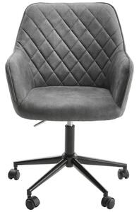 OTOČNÁ ŽIDLE, mikrovlákno, šedá, černá Xora - Otočné židle
