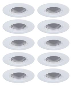 P 92118 Vestavné svítidlo 10ks-sada nevýklopné kruhové 90mm GU10 max. 10x10W 230V bílá - PAULMANN