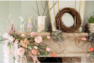 Béžový keramický dekorační džbán s lučními květy Flowers of Love L - 20*13*25 cm
