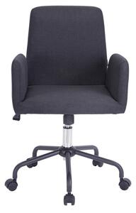 OTOČNÁ ŽIDLE, tkaná látka, černá, barvy chromu Carryhome - Otočné židle