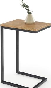 Odkládací stolek NISA dub zlatý / černá Halmar
