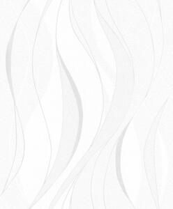 RASCH | Vliesová tapeta na zeď Timeless Selection 429831 | 0,53 x 10,05 m | bílá, metalická