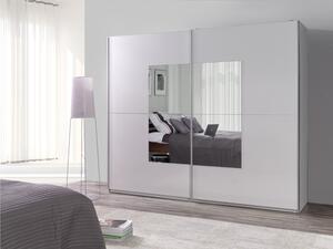 Šatní skříň Lux 30 Barva korpusu: Bílá, Rozměry: 244 cm, Dveře: Zrcadlo