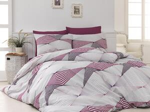 Brotex Povlečení francouzské bavlna 220x200,70x90 Break red, Výběr zapínání: zipový uzávěr