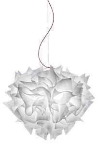 Slamp Veli Couture Suspension, závěsné designové svítidlo s červeným kabelem, 2x12W E27, prům. 42cm