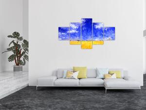 Obraz - Olejomalba, Zlaté pole (125x70 cm)