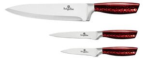 BERLINGERHAUS Sada nožů nerez 3 ks Burgundy Metallic Line BH-2464