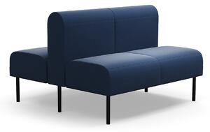 AJ Produkty Modulární sedačka VARIETY, oboustranná, 2místná, potahová látka Pod CS, námořnická modrá
