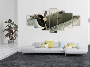 Obraz - Staré vrtulové letadlo (210x100 cm)
