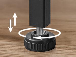 SONGMICS Komoda s LED osvětlením a nabíjecí stanicí Vasagle Mory 98,7 cm hnědá/černá