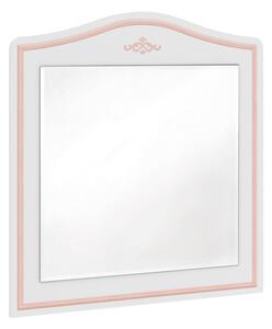 Zásuvková komoda se zrcadlem Betty - bílá/růžová